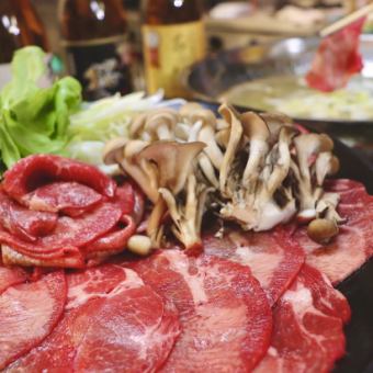 ≪2H [all-you-can-drink] x 4 items≫ All-you-can-drink draft beer! [Luxury beef tongue shabu-shabu course] Comes with local chicken sashimi! 5,500 yen