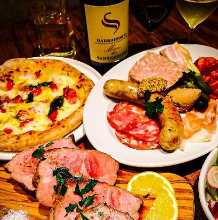 [Monday-Thursday only] [Meat dish and 2 types of pizza course] [90 minutes all-you-can-drink included] All 5 dishes 4,500 yen → 4,000 yen