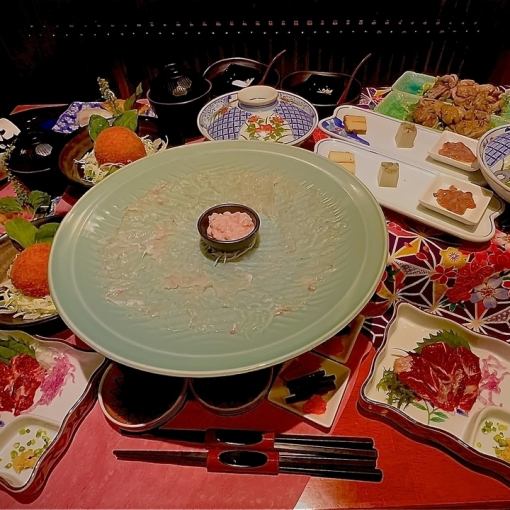[Live peeling course] 4,500 yen 10 dishes + 100 minutes [all-you-can-drink] 1,500 yen ⇒ 6,000 yen
