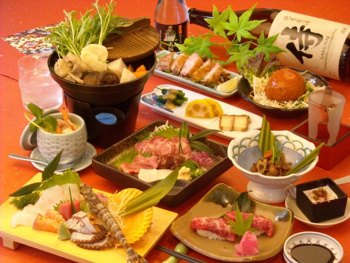 Also for entertainment outside the prefecture! Kumamoto City specialty dishes can be tasted by single item or course!