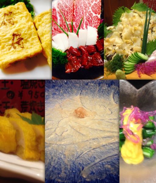 You can enjoy both authentic fish dishes and horse sashimi from a horse sashimi specialty restaurant.