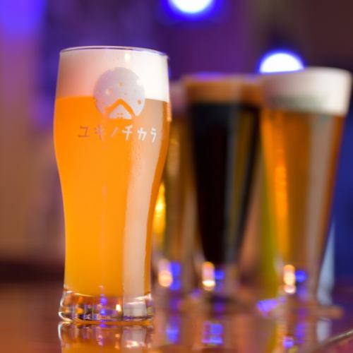 We offer 6 types of craft beers, including Sendai's only barrel draft beer and Sennan Shinken Factory!