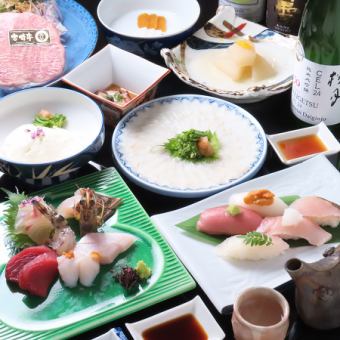 【ホットペッパー日～木曜日限定】季節のお造りや宮崎牛たたきなど6000円(税込)