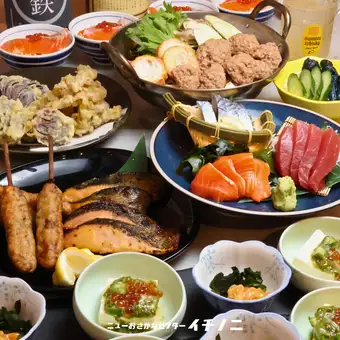 【秋限定★名物コース】秋刀魚つみれ鍋＆生ハラコ飯！全7品×2時間飲み放題付き 4,400円(税込)