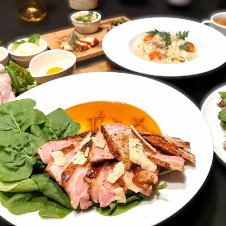 6/1~8/31 Summer Party ◇Duck Teppanyaki Course! ◇120 minutes standard all-you-can-drink ◇7 dishes in total ◇5000 yen (tax included)