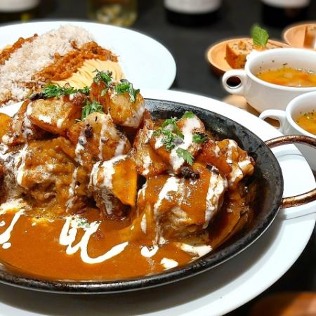 9/1~11/30 秋季盛宴！特制炖牛肋排套餐、7道奢华秋季料理◇120分钟标准无限畅饮