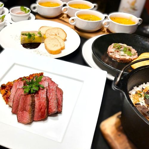 12月1日～2月28日：新年及年末商务聚会！铁板烧黑毛和牛和蔬菜杂烩套餐！附120分钟高级无限畅饮