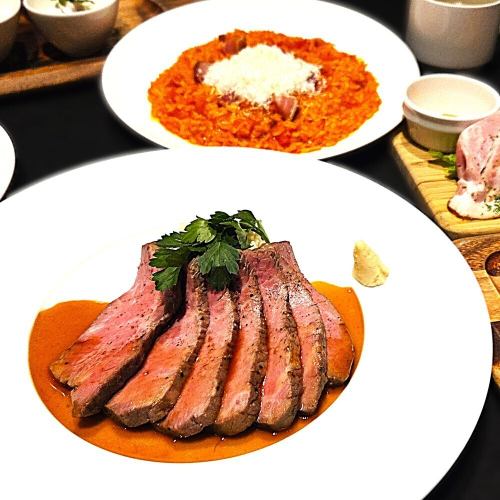 3/1~5/31!歓送迎会!黒毛和牛ローストビーフコース!極上全7品◇120分スタンダード飲み放題付