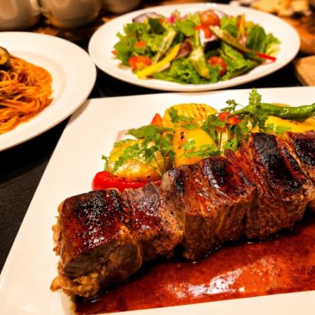 【6/1～8/31】夏の宴会｜牛バラ肉のブロシェットコース〈全7品・2時間飲み放題付 6,000円税込〉
