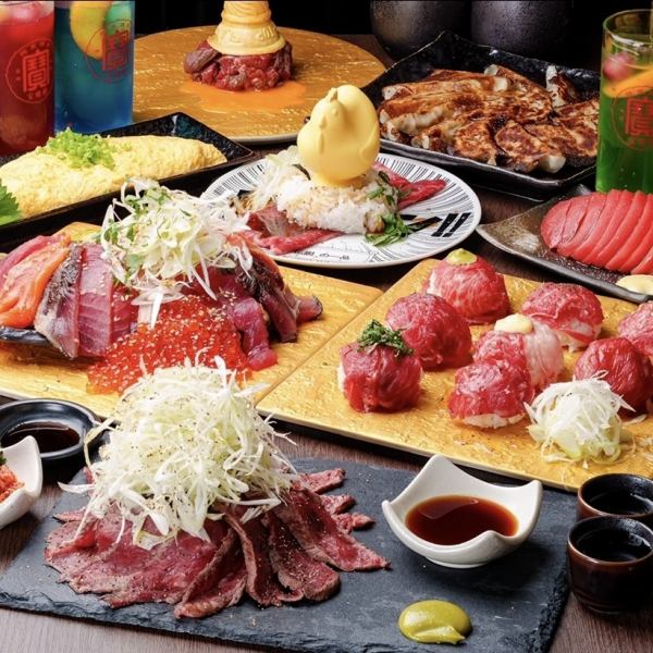 【价格暴跌！！】“肉丸寿司酒吧套餐！3小时无限畅饮”3,480日元⇒2,480日元