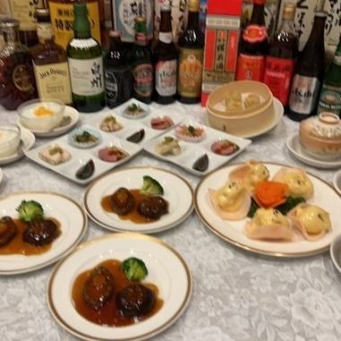 生ビール付！2時間飲み放題！【春のコースCプラン】中華料理全10品☆お一人様5000円(税込)！