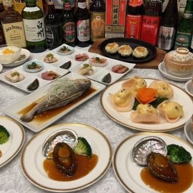 生ビール付！2時間飲み放題！【春のコースDプラン】中華料理全10品☆お一人様6000円(税込)！