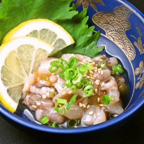 Homemade octopus wasabi