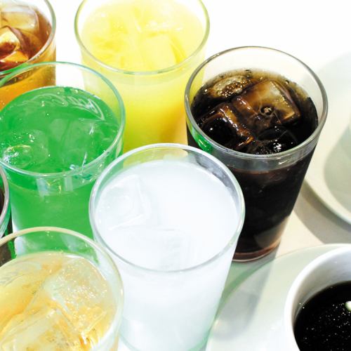 ソフトドリンクも豊富に有