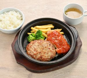 チキン＆ハンバーグ定食