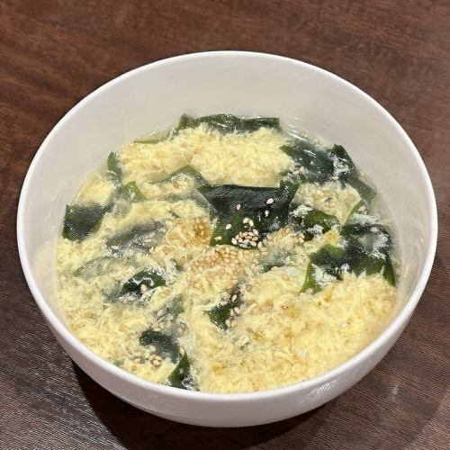 わかめ玉子スープ