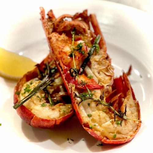 Grilled lobster herbs