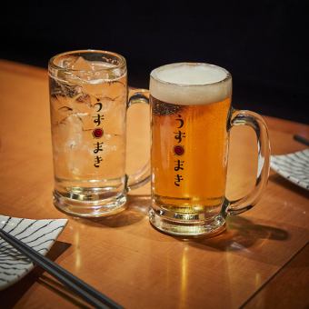 ご予約様限定！生ビール付き！2時間飲み放題単品。2200円