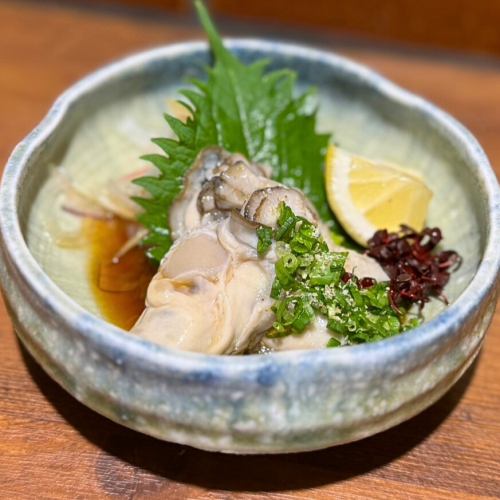 Raw oysters with ponzu sauce