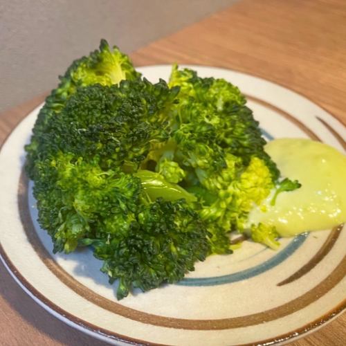 Broccoli boiled in salt