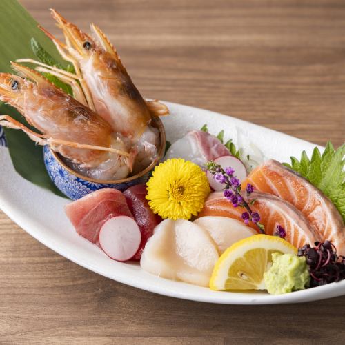 Assortment of 5 kinds of fresh sashimi (1 portion)