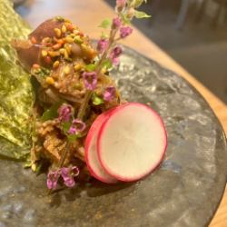 ホタルイカのなめろう