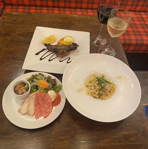 メインも付いた贅沢ランチコース
