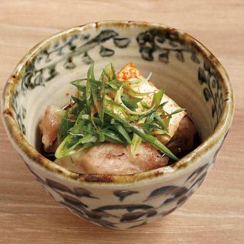 Domestic beef tendon and deep-fried tofu with ponzu sauce