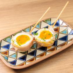 Soft-boiled egg skewers