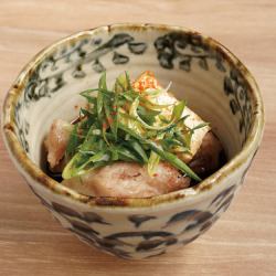 Awa beef tendon and deep-fried tofu with ponzu sauce