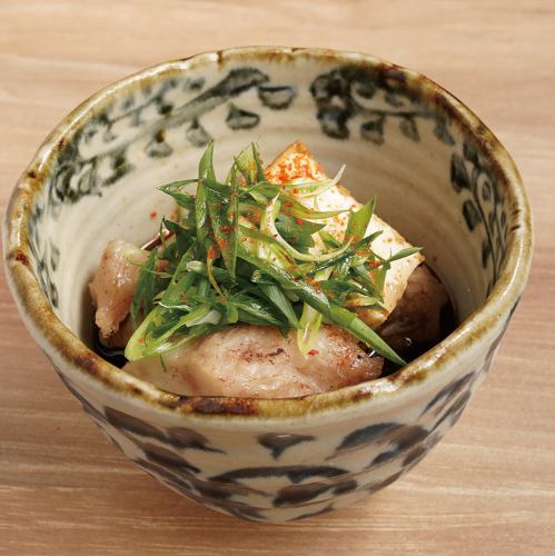 Awa beef tendon and deep-fried tofu with ponzu sauce