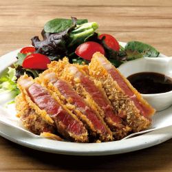 Rare beef cutlet made with rare parts of Awa Black Beef