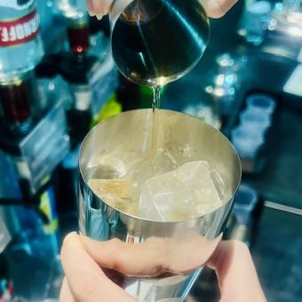 【1h】カクテルづくり体験&飲み放題3000円(シルバープラン)