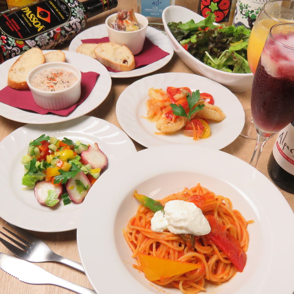 Popular 2-hour all-you-can-drink French course with surprise plate 3,000 yen