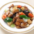 The familiar sweet and sour pork