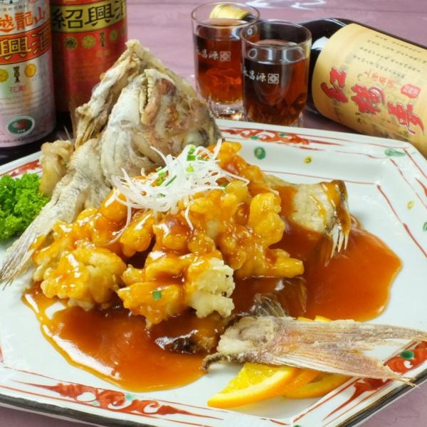 Sea bream with sweet and sour sauce