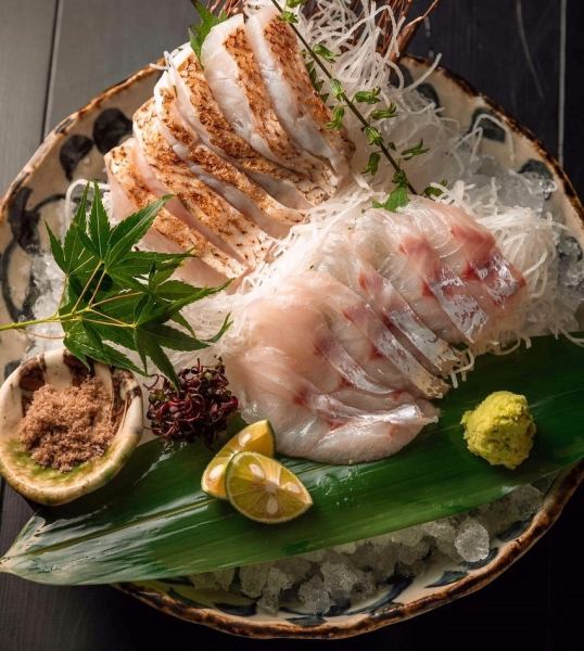 [Highly Recommended! Niigata Specialty Seafood Dishes] Seared Nodoguro Sashimi, Grilled Nodoguro Whole, and More!