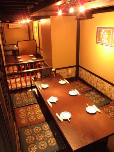 There are plenty of private rooms with sunken kotatsu seats where you can relax.Can accommodate up to 60 people!