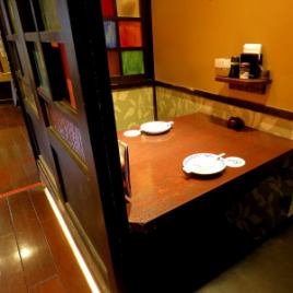 Private room seating for two.For a casual date ◎ Spend a wonderful time in a space just for the two of you.