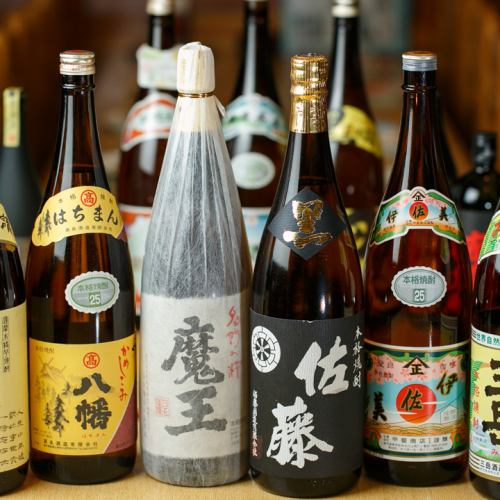 当店社長は鹿児島生まれ、鹿児島育ち！だからこその種類と価格でご用意しているこだわりの「芋焼酎」