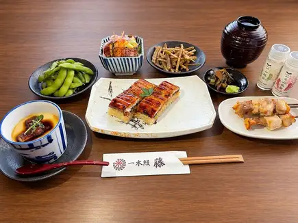 【ほろよいコース】鰻料理・焼鳥・関西風うな重の押し寿司を楽しむ全8品