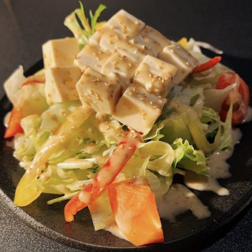 tofu sesame dressing salad