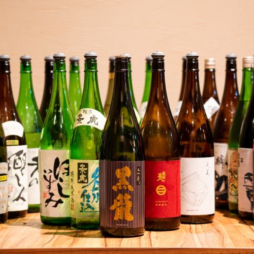 日本酒の種類が豊富！ひろうもんは日本酒の種類がとにかく豊富！新鮮な魚介と日本酒で乾杯！