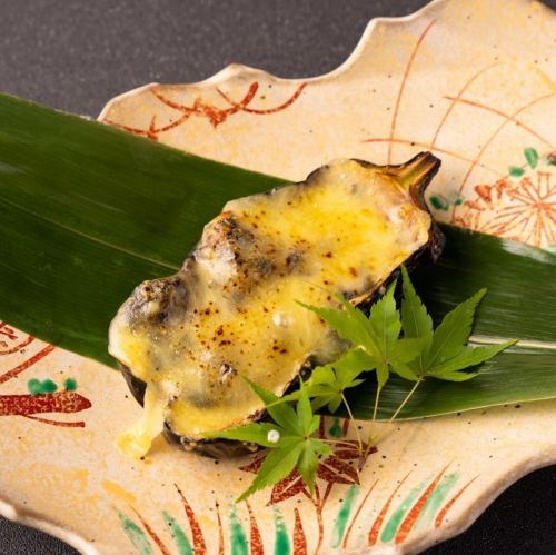 Rice eggplant cheese dengaku