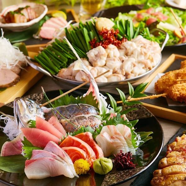 海鮮和肉類菜餚在歡迎和送別會上很受歡迎。價格從3,500日元到5,000日元不等，還包括流行的無限暢飲選項！還有各種個人菜餚♪