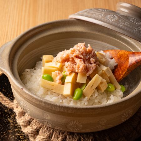 旬野菜と蟹の土鍋ご飯