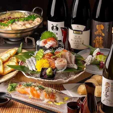 9月【ひろうもん極コース】平日3H/週末2H飲み放題付き！海鮮5種盛や牛しゃぶ鍋9品6000円