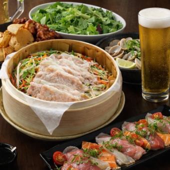《雪コース》リーズナブルな宴会コース7品◆2.5h飲み放題付き♪5450円→4450円