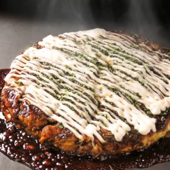 Enjoy okonomiyaki and monjayaki! ≪7 dishes in total≫ Teppanyaki course 3,800 yen (tax included)