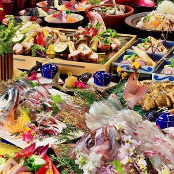 【6・7・8月　宴会・飲み会　全9品】鮮魚・博多赤鶏・チキン南蛮4800円→4000円 　飲み放題付き